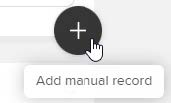 screenshot - click the plus icon to add manual record