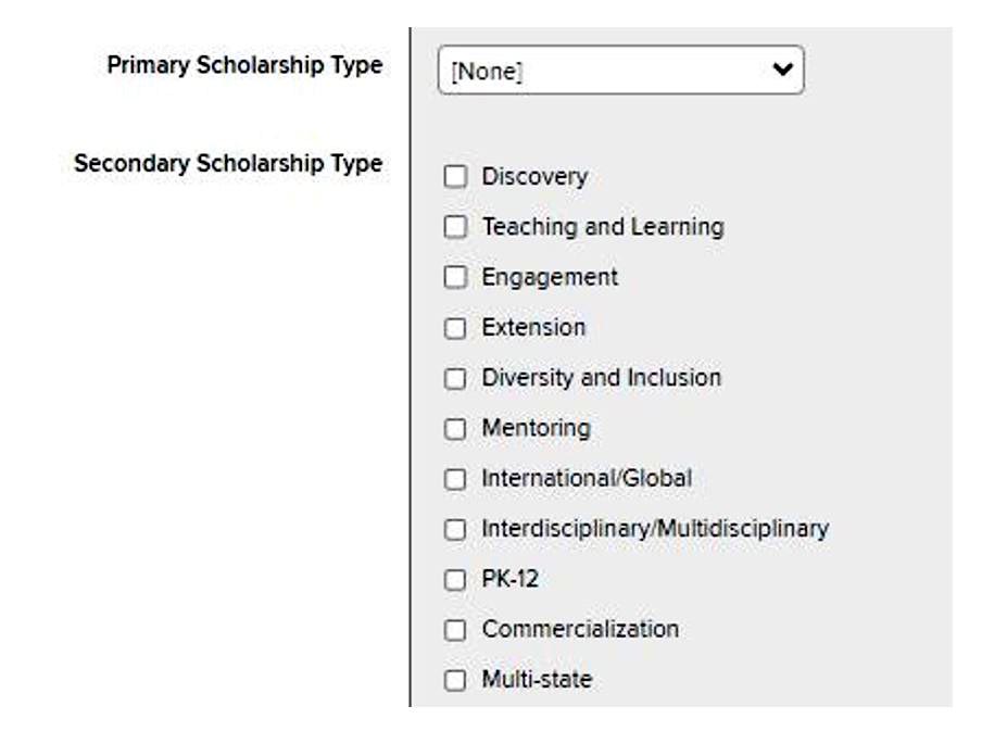 scholarship type