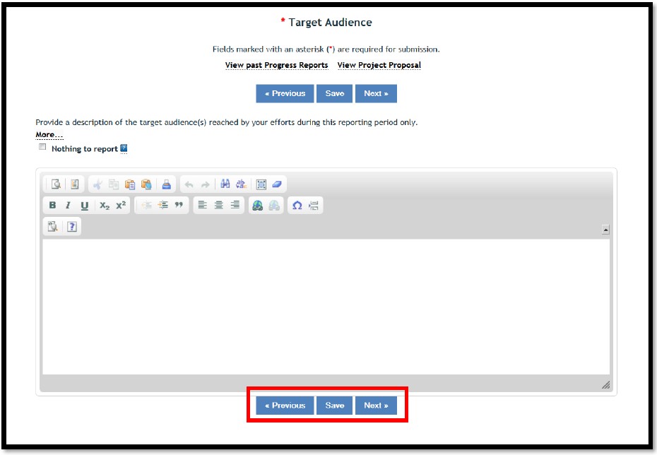 Target audience page