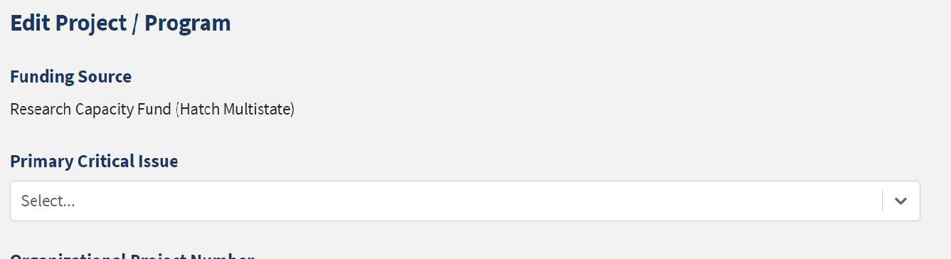 edit project/program