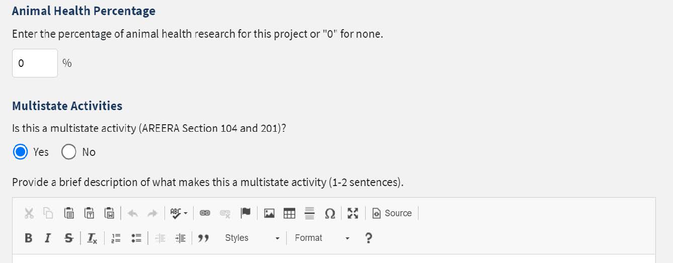 Animal Health & Multistate Activities