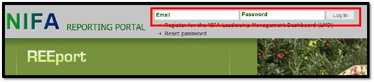 NIFA portal - returning users