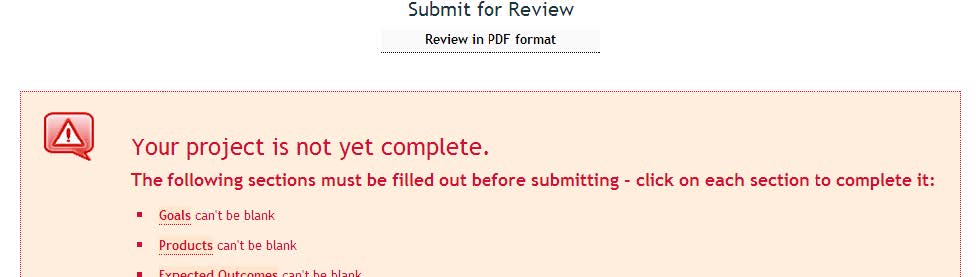 submission error page