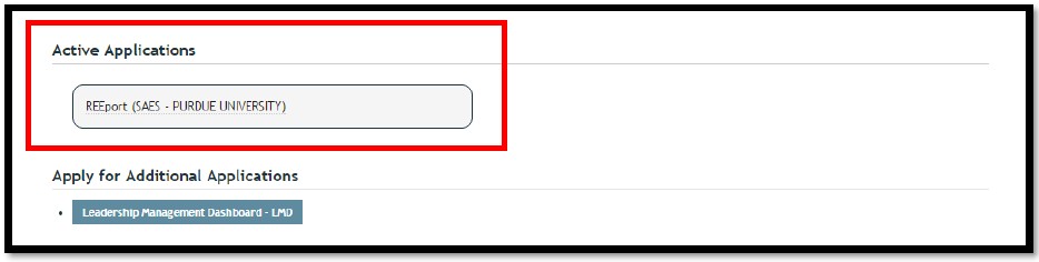 Active Applications panel