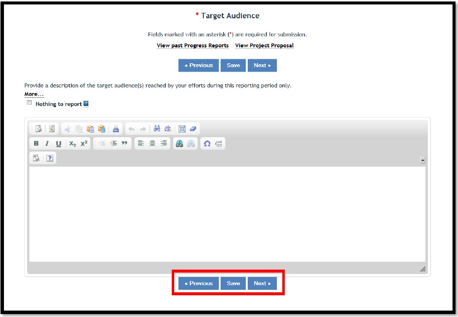 Target Audience screen