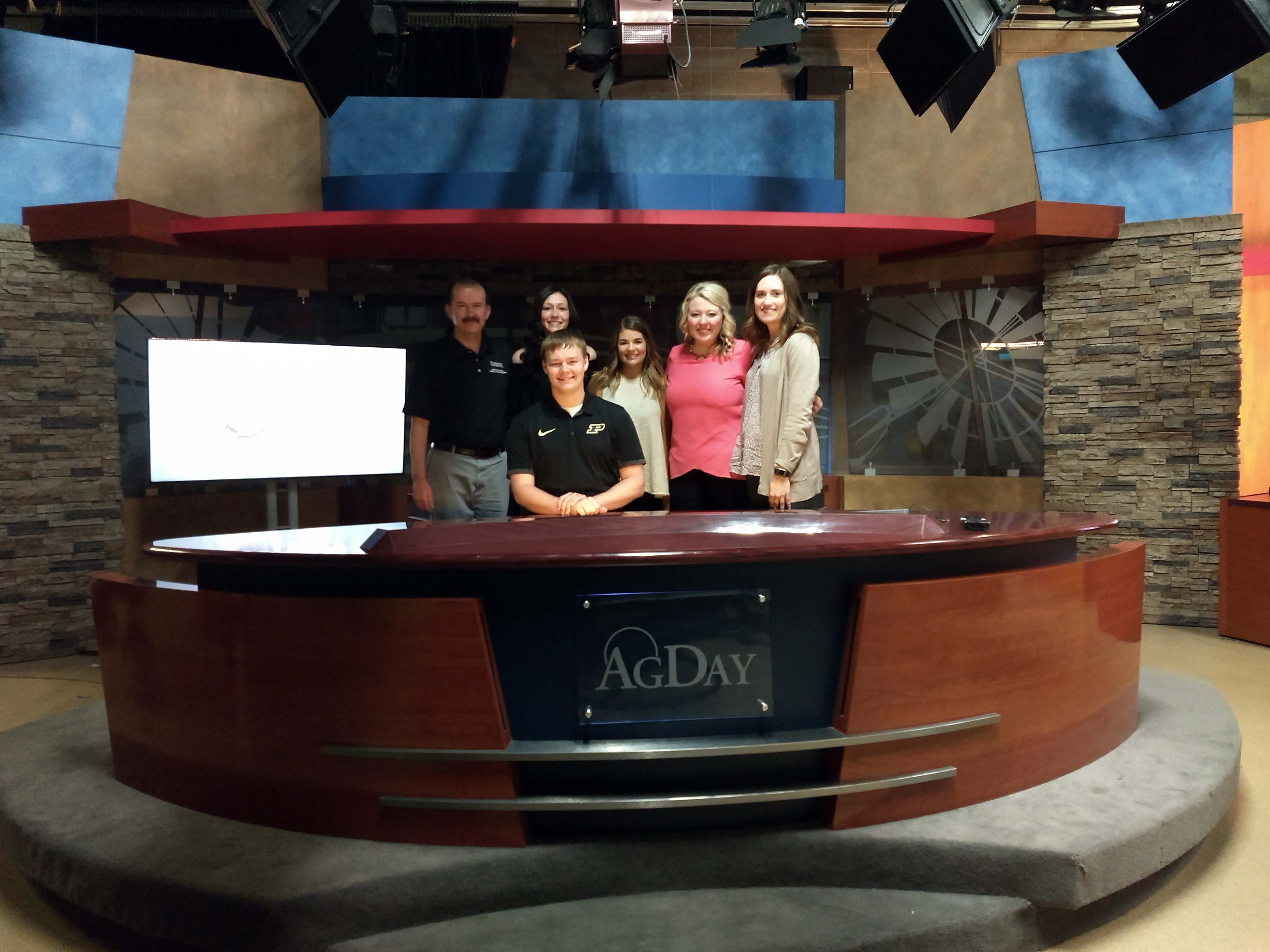 AGCM students in a TV studio