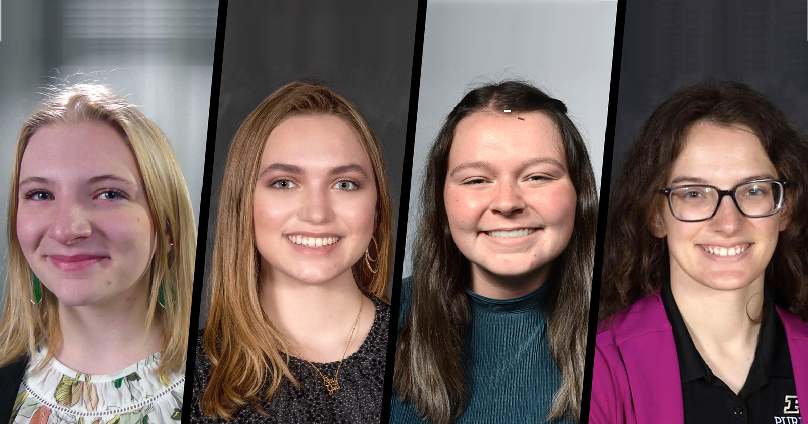 Left to right Hannah Kerkhof, Madison Powell, Allison Lund, and Helen Eaglin