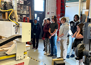 Students explore the Purdue Wood Research Lab