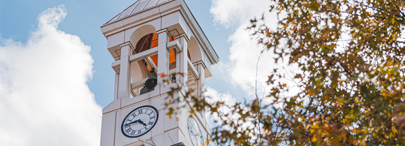 A photo of Purdue’s iconic clock tower.