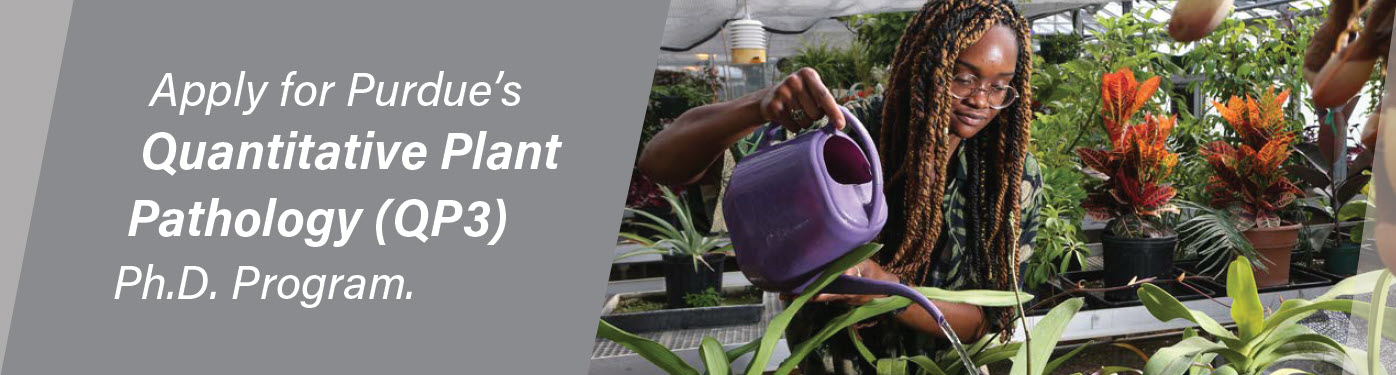 header image showing student watering plants in greenhouse
