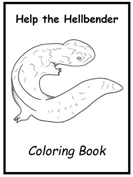 Help the Hellbender coloring book cover.