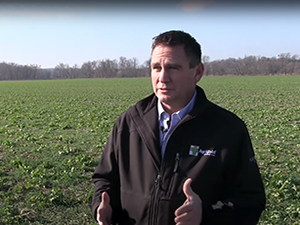 Farmer explaining water runoff and how we can help hellbenders.
