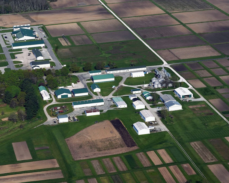 Aerial view of farmland, Food Waste and Natural Resources, Nature of Teaching.