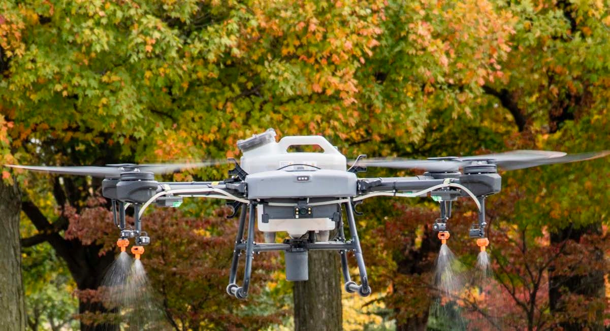 drone in a field