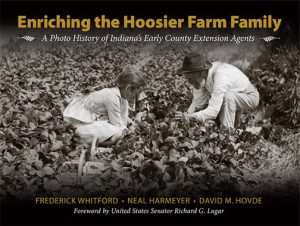Enriching the Hoosier Farm Family book cover farm family in a field working crops