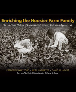 Enriching the Hoosier Farm Family book cover farm family in a field working crops