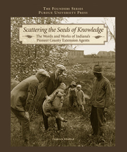 Scattering the Seeds of Knowledge book cover with farmers inspecting a lamb