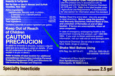 Insecticide information tag