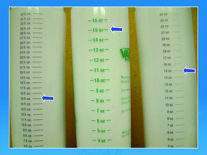 three measuring tubes