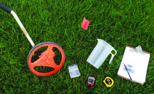 image shows a checklist of things required to calibrate a sprayer