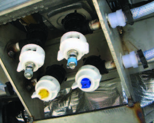 single-nozzle boomless ride-on sprayer with four nozzles