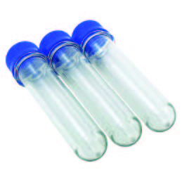You can order Baby Soda Bottles® (also called giant test tubes) online. They hold 35 milliliters and work well for spreader calibration.