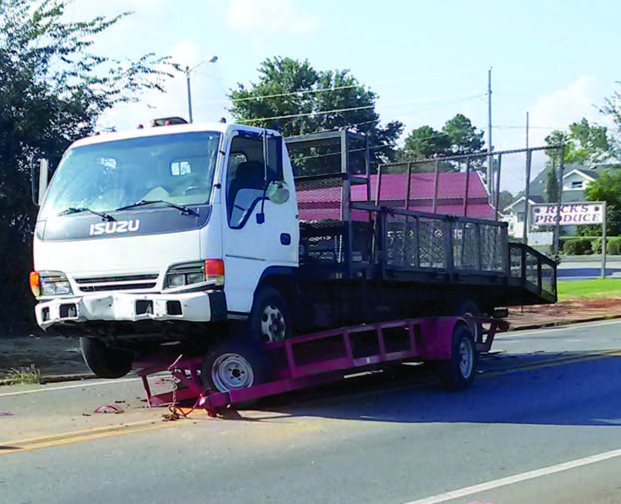 damaged truck