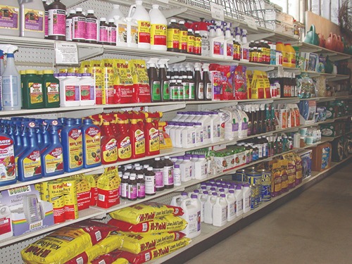 insecticide products in shelves