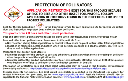 Protectuib of pollinators information tag