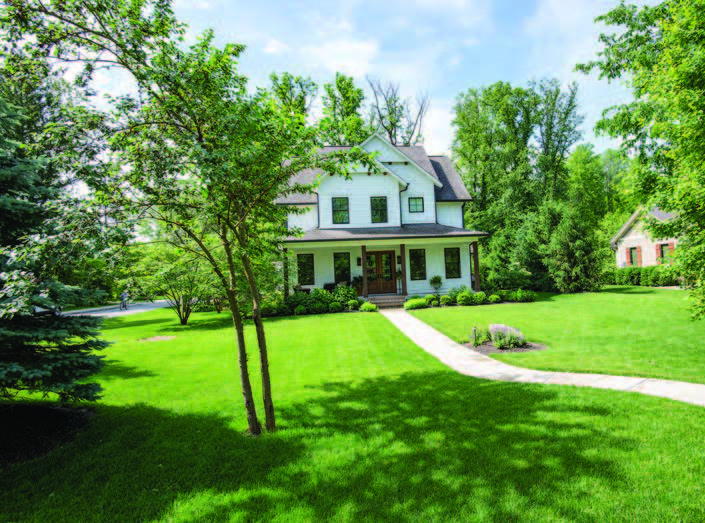 House with plenty of shrubbery