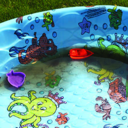 inflatable pool with mosquitoes