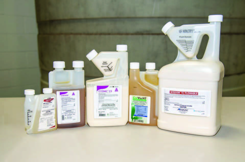 multiple insecticide products ona table