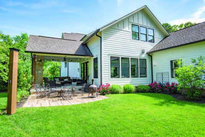 back porch of a residence