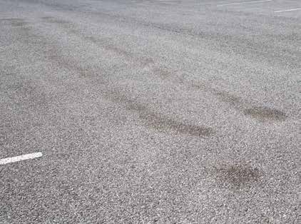 Spraying 5 feet above the pavement is not high enough to deliver an acceptable and uniform pattern.