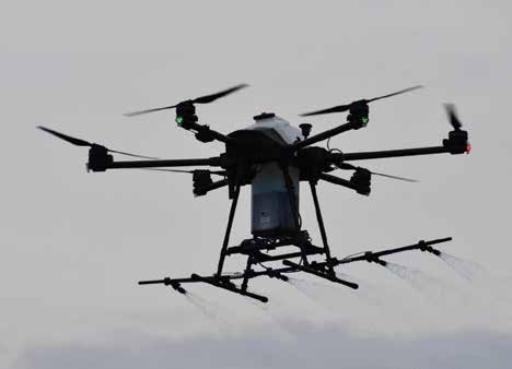drone spraying pesticides