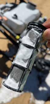 Spray drone nozzles are more prone to clogging due to Chemical incompatibility
