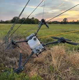 Identifying obstacles in the field before flight is critical. Recognize obstacles pre-flight to avoid collisions, such as a drone becoming entangled in wires. Even obstacles around field perimeters are important if they may intersect the drone’s return path to your loading site.
