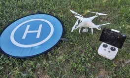 A landing platform, such as the one shown here, can provide a solid base from which to operate a small drone.