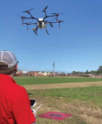 However, application drones are much larger and require larger landing pads.
