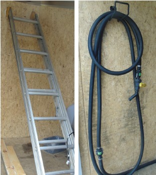 ladder and hose