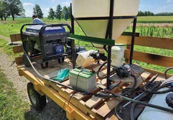 Mixing tanks offer enclosed systems to directly transfer mixed pesticide solutions to drone tanks.
