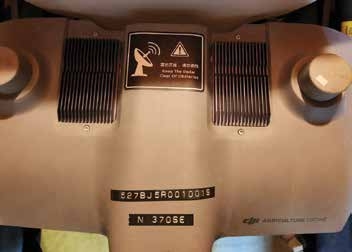 drone with respective registration number