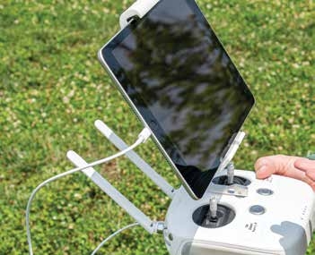 This controller can connect to a tablet, so operators can monitor the drone’s movement. Many controllers have built-in displays.