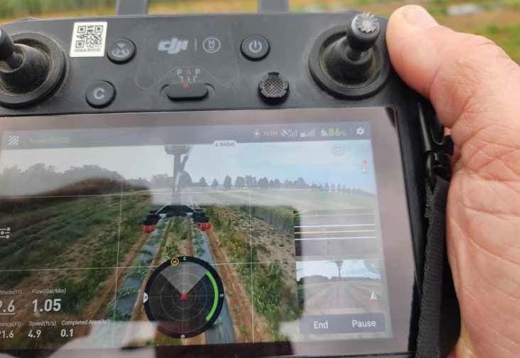 field view from a drones remote screen