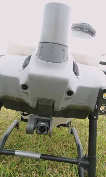 Cameras on spray drones provide real-time visuals of the approaching terrain, crop, and other obstacles during applications.