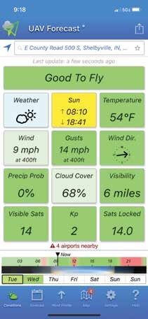 There are smartphone and tablet applications to determine if environmental conditions are suitable for application.