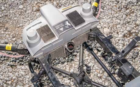 The drone with the spray tank removed.