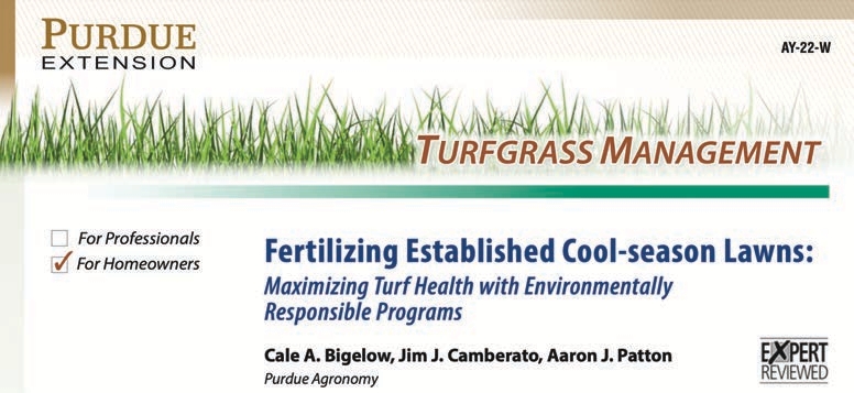 Fertilizing Established Cool-season Lawns