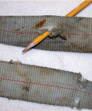 Damaged bale straps