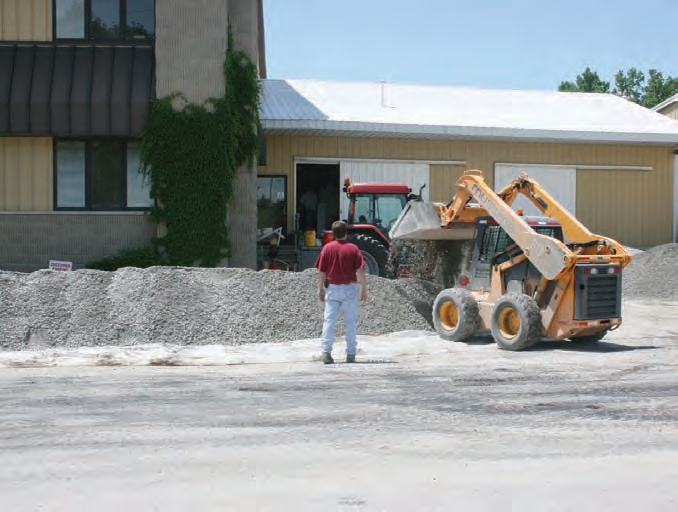 Building dikes around buildings can help protect them from floodwaters.